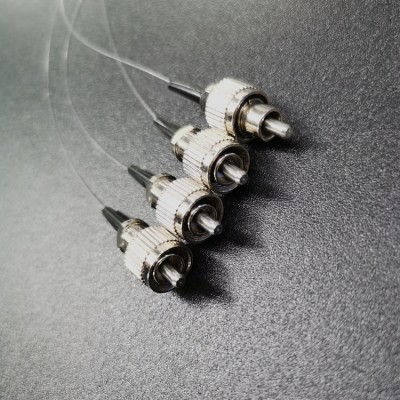 FC 250µm transparent plastic optical fiber patch cord with four FC connectors